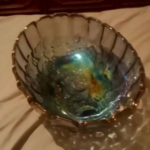 Carnival Glass Fruit Dish